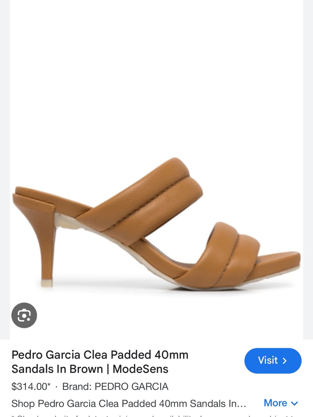 Pedro Garcia Clea Padded Double-Strap Sandals in Tan Brown